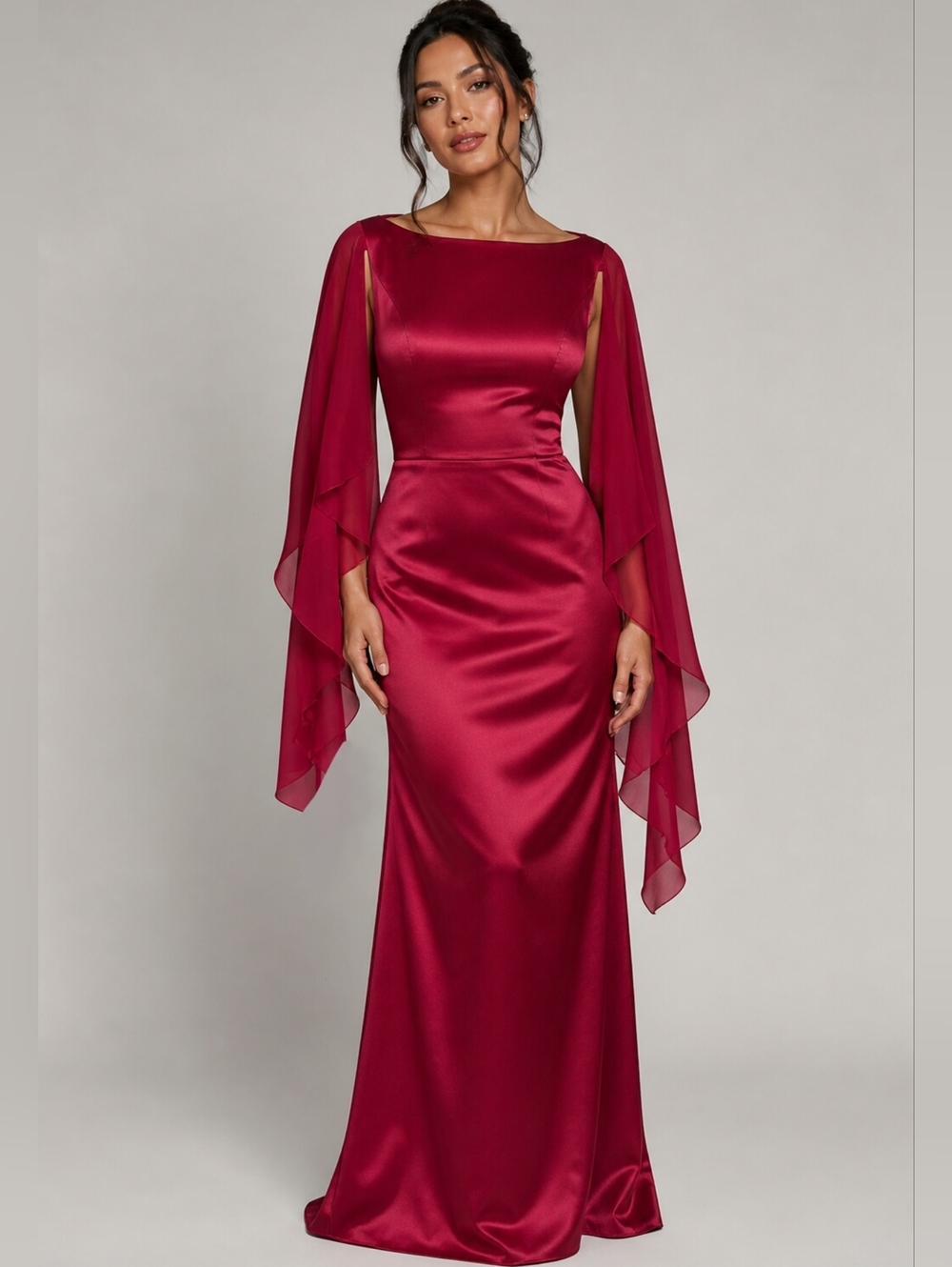 NWOT Gown in Burgundy color